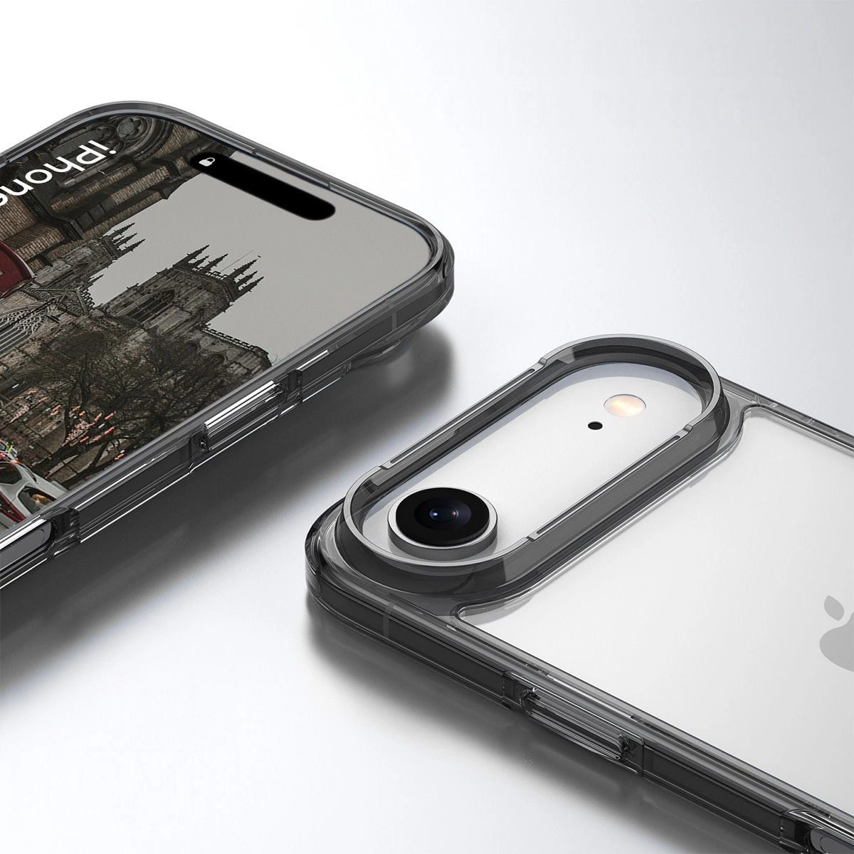 Wzmocnione narożniki i podwyższone ranty ekranu w etui Bizon Case Halo do Apple iPhone Air
